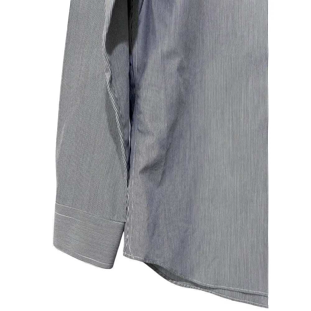Banana Republic Non-Iron Tailored Slim Fit Shirt Mens Medium Blue Striped Cotton